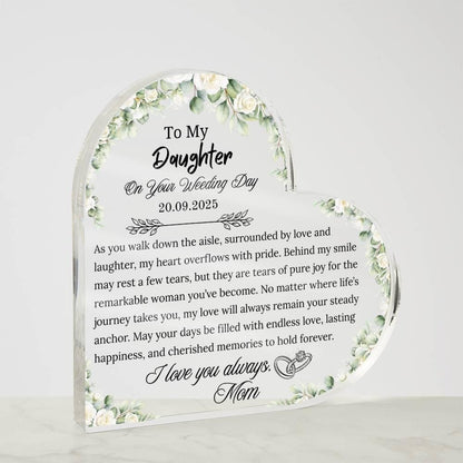 To My Daughter on Your Wedding Day Personalized Acrylic Plaque – view 5