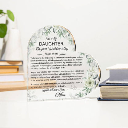 Daughter Wedding Gift Personalized Acrylic Plaque – view 3