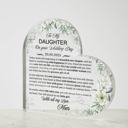 Daughter Wedding Gift Personalized Acrylic Plaque – view 4
