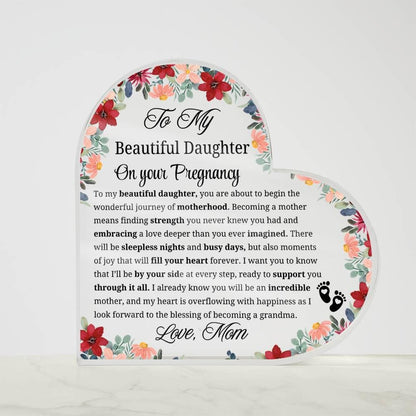 Daughter Pregnancy Gift Personalized Acrylic Plaque – Mom to Be Gift – view 4