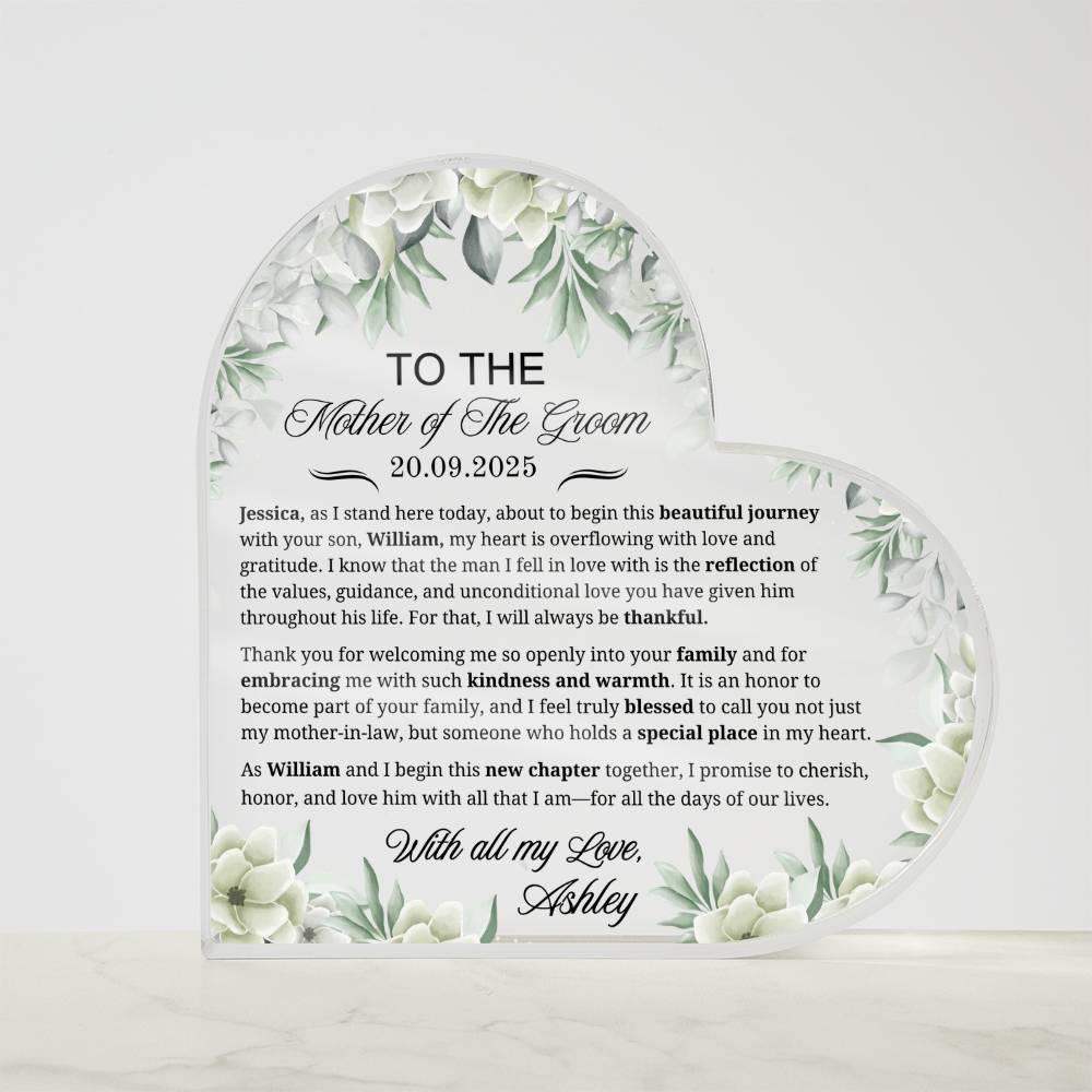 Mother of the Groom Gift Personalized Acrylic Plaque – view 5