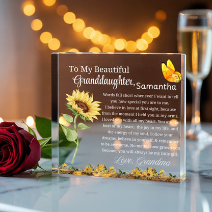 Granddaughter Gift Personalized Acrylic Plaque – Gift from Grandma – view 5