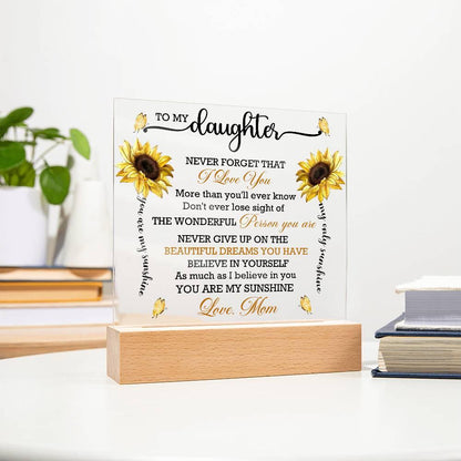 To My Daughter Sunflower Personalized Acrylic Plaque – Graduation gift – view 9
