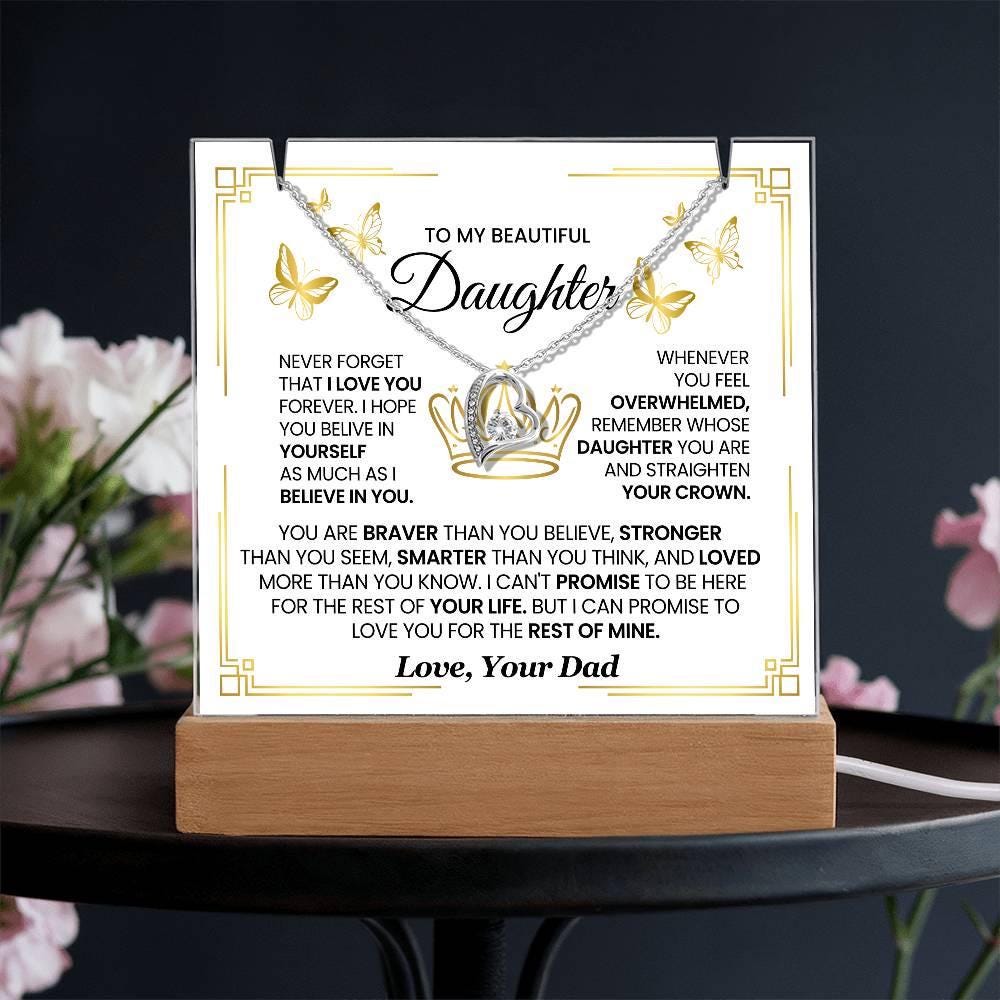 Personalized Daughter Keepsake Bundle Acrylic Plaque and Forever Love