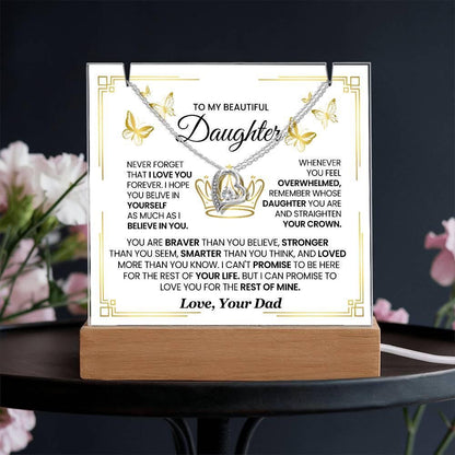Personalized Daughter Keepsake Bundle Acrylic Plaque and Forever Love