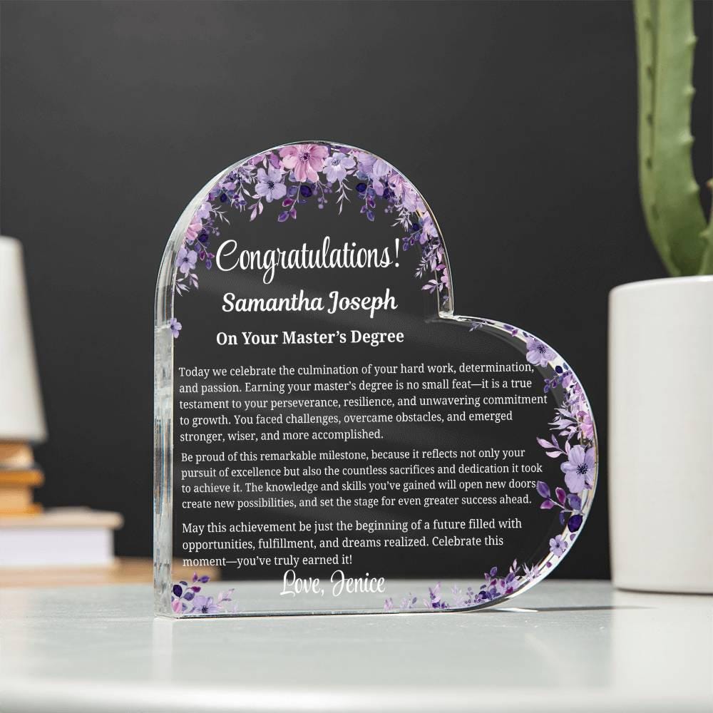 Master's Degree Graduation Personalized Gift – Graduation Keepsake – view 2