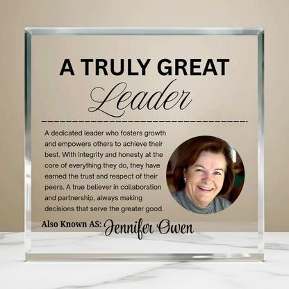 Leader Gift Personalized Photo Acrylic Plaque – Mentor Gift