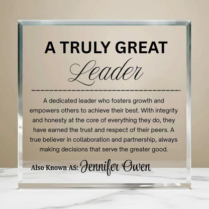 Personalized Gift for Leader Acrylic Block Plaque – Mentor Gift