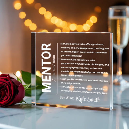 Personalized Mentor Gift Acrylic Plaque – Thank You Gift for Mentor
