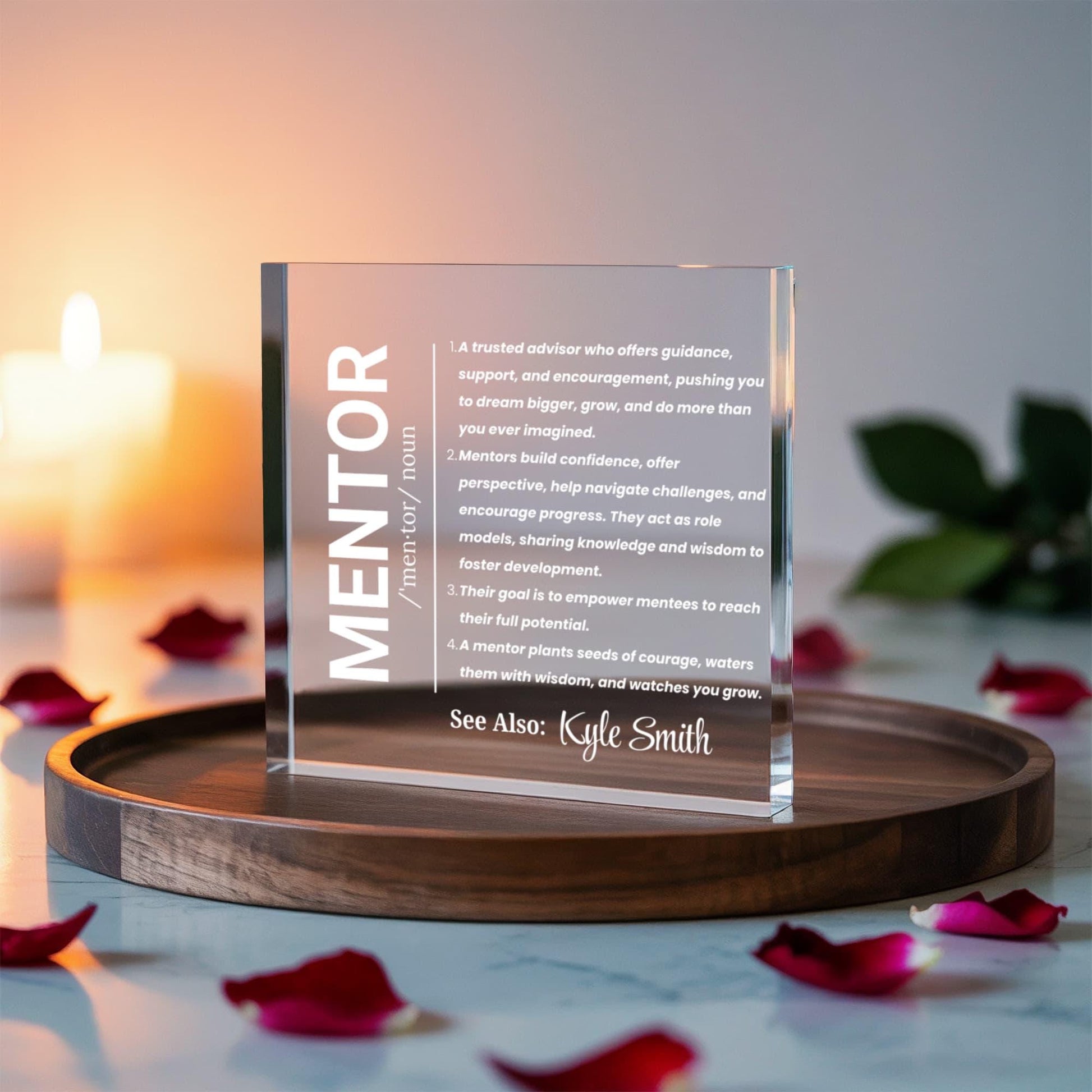 Personalized Mentor Gift Acrylic Plaque – Thank You Gift for Mentor – view 5