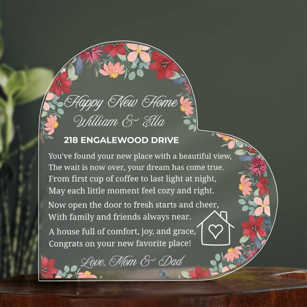 Personalized New Home Gift – Gift for New Homeowners Plaque
