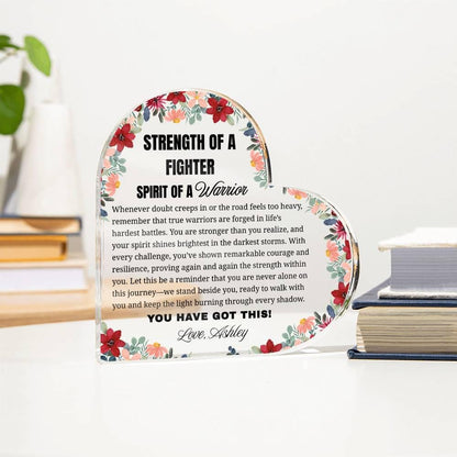 Strength of Fighter Encouragement Gift – Breast Cancer Fighter Gift – view 3
