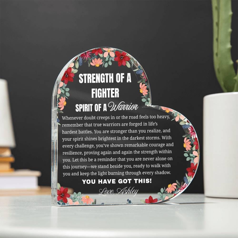 Strength of Fighter Encouragement Gift – Breast Cancer Fighter Gift – view 2