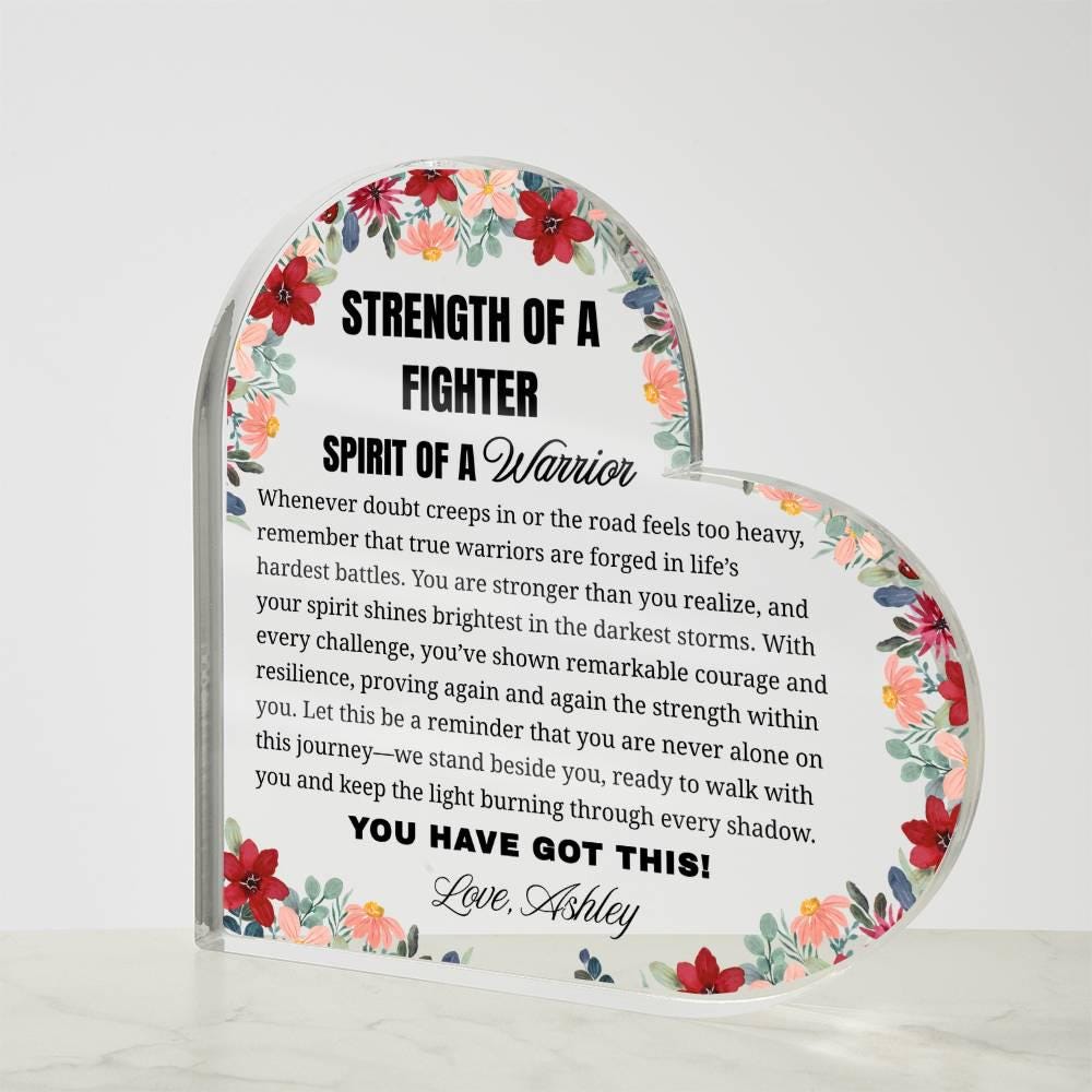 Strength of Fighter Encouragement Gift – Breast Cancer Fighter Gift – view 4