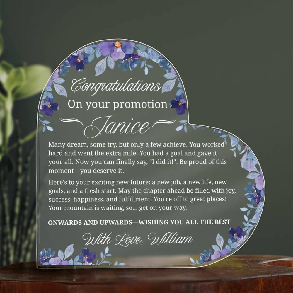 Personalized Promotion Gift Heart Acrylic Plaque – Corporate Gifts