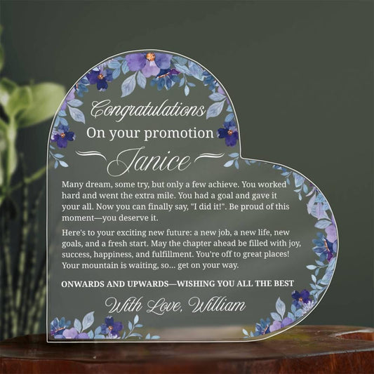 Personalized Promotion Gift Heart Acrylic Plaque – Corporate Gifts