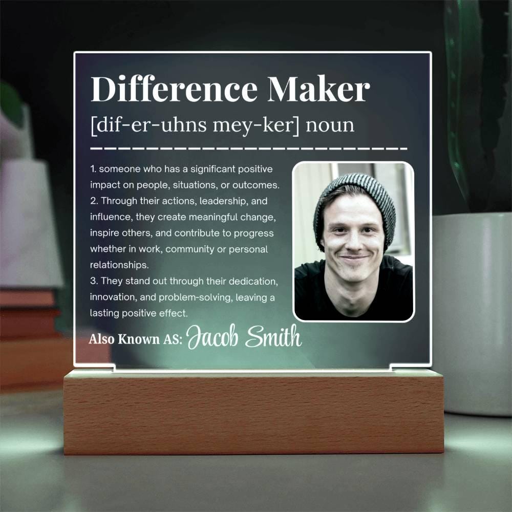 Personalized Difference Maker Gift – Appreciation Gift for Leader – view 2
