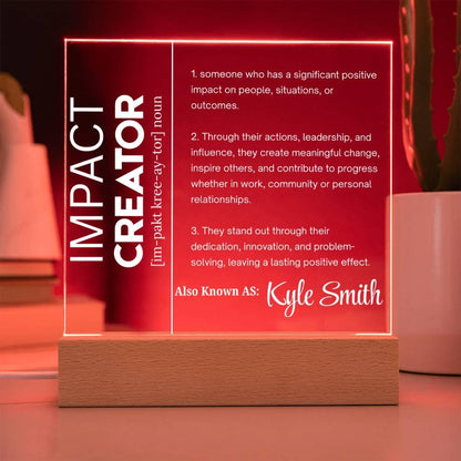 Impact Creator Personalized Acrylic Plaque – Corporate Gift – view 4