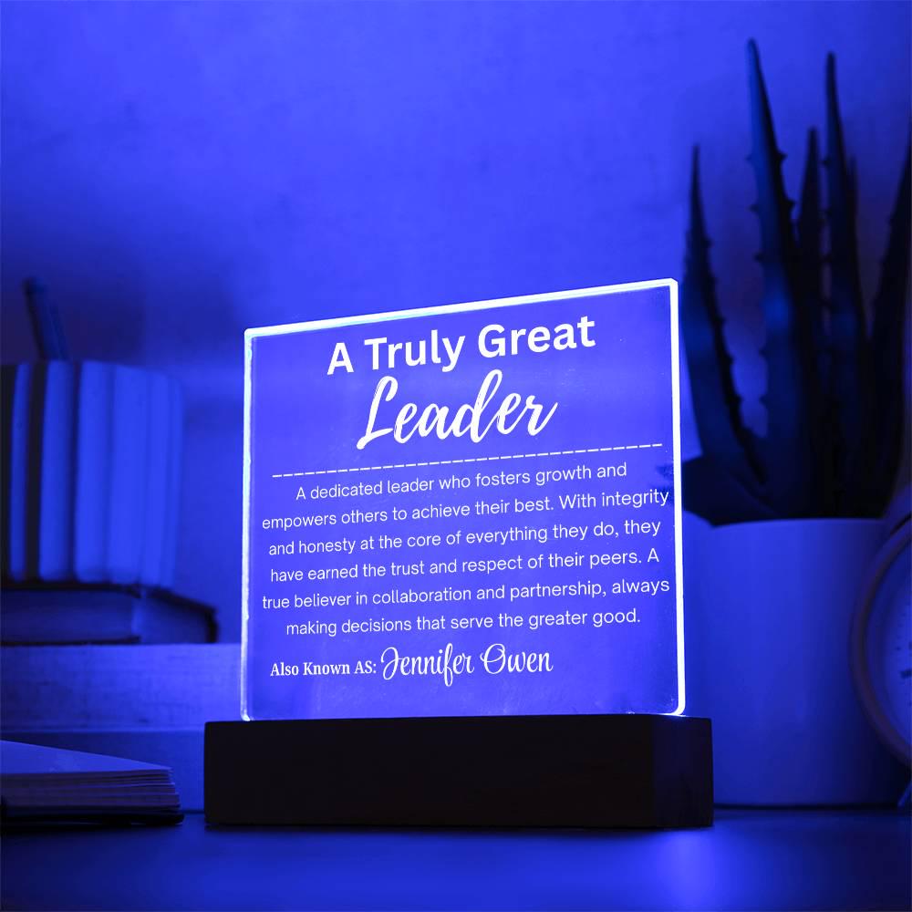 Personalized Leader Gift Acrylic Plaque – Leadership Gifts – view 3
