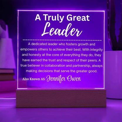 Personalized Leader Gift Acrylic Plaque – Leadership Gifts – view 10