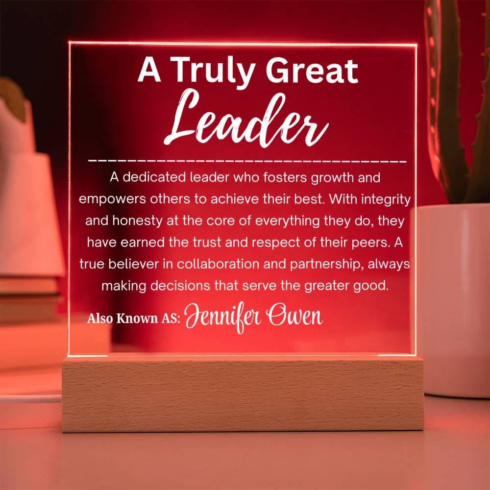 Personalized Leader Gift Acrylic Plaque – Leadership Gifts – view 4