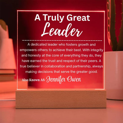 Personalized Leader Gift Acrylic Plaque – Leadership Gifts – view 4