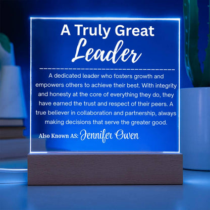 Personalized Leader Gift Acrylic Plaque – Leadership Gifts – view 9
