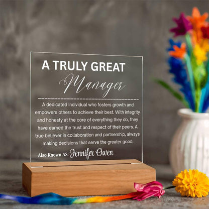 Personalized Manager Gift Acrylic Plaque – Nurse Manager Thank You – view 10