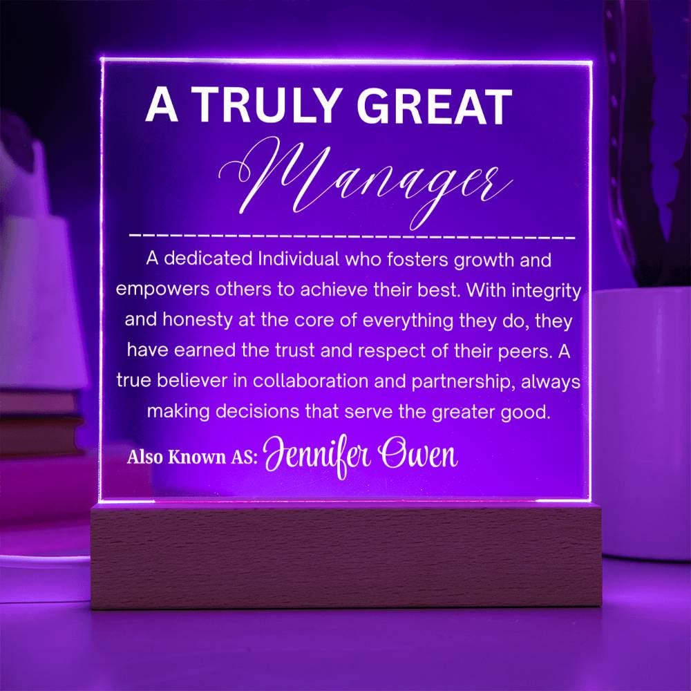 Personalized Manager Gift Acrylic Plaque – Nurse Manager Thank You – view 8