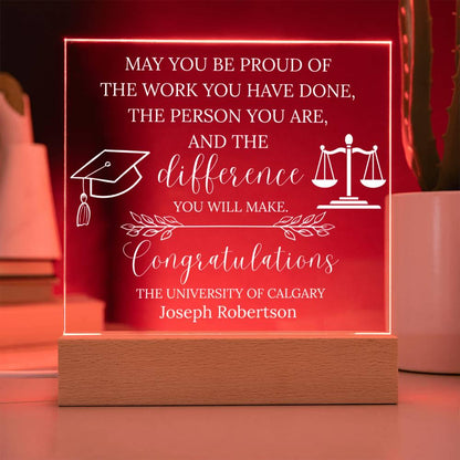 Personalized Law Graduation Gift Acrylic Plaque – New Lawyer Gift – view 10