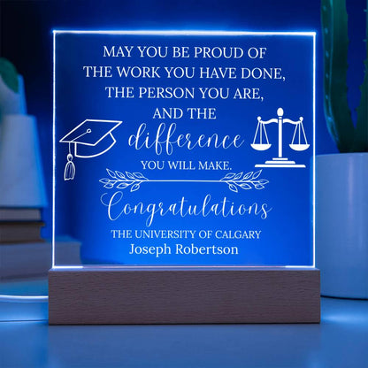 Personalized Law Graduation Gift Acrylic Plaque – New Lawyer Gift – view 3