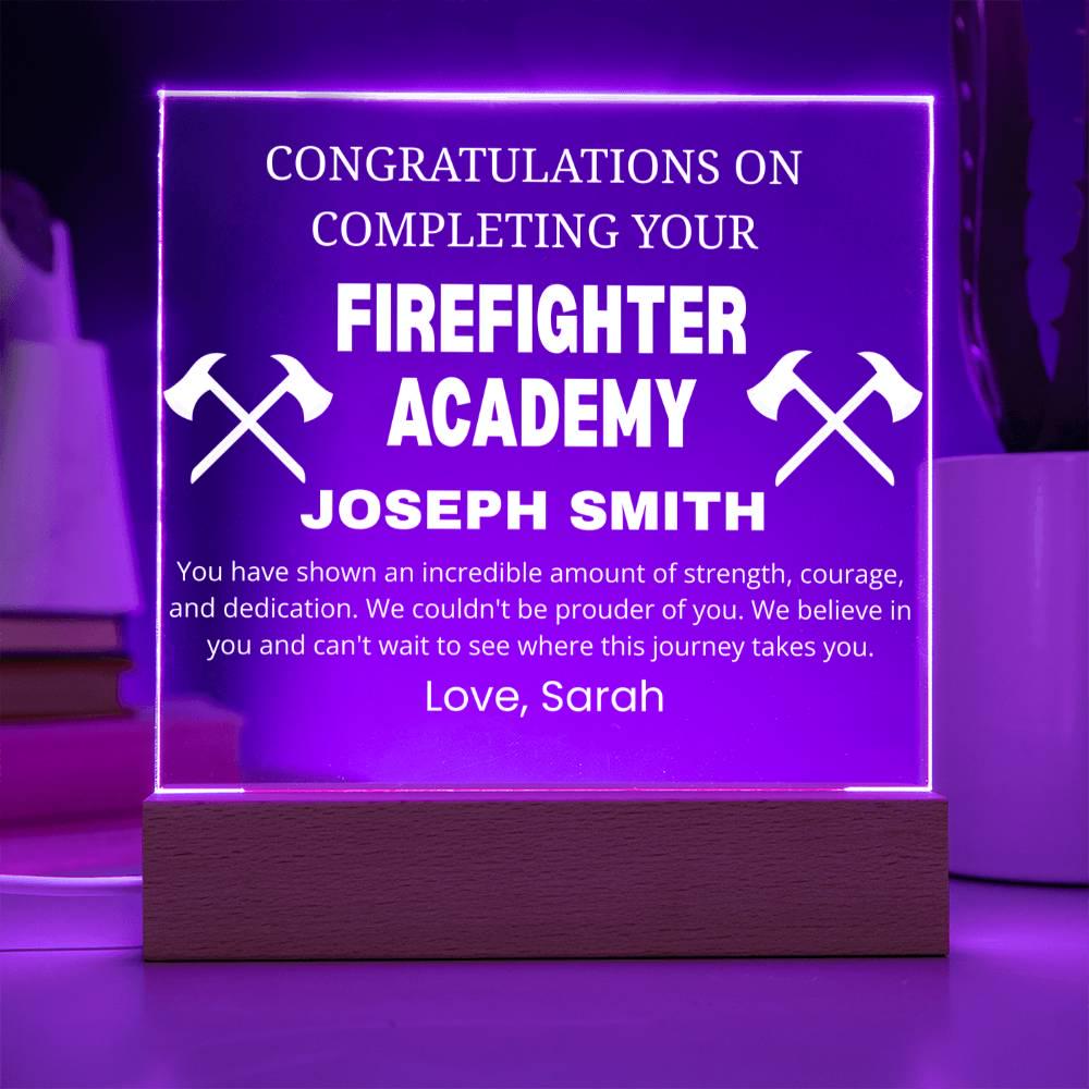 Personalized Firefighter Academy Graduation Gift Acrylic Plaque – view 7
