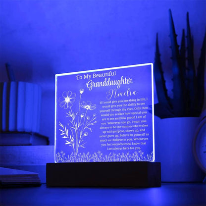 To My Granddaughter Gift Personalized Plaque – Gift from Grandma – view 3