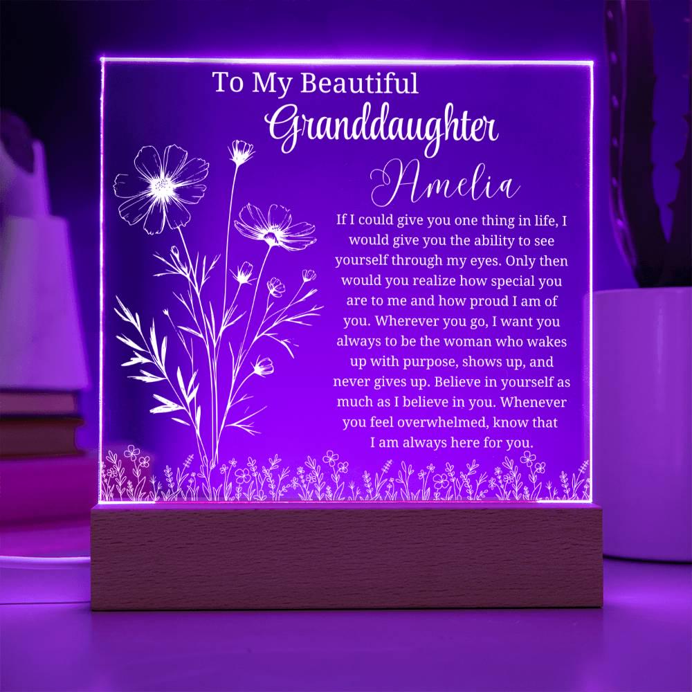 To My Granddaughter Gift Personalized Plaque – Gift from Grandma – view 4