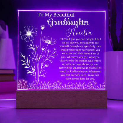 To My Granddaughter Gift Personalized Plaque – Gift from Grandma – view 4