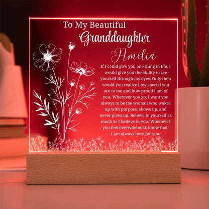 To My Granddaughter Gift Personalized Plaque – Gift from Grandma – view 9