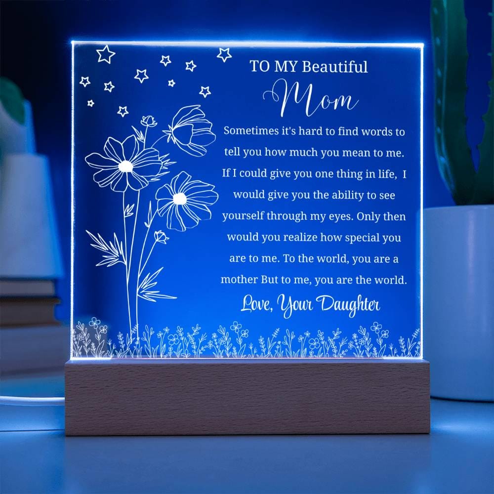Personalized Mom Gift Acrylic Plaque – Mother’s Day Gift – view 3