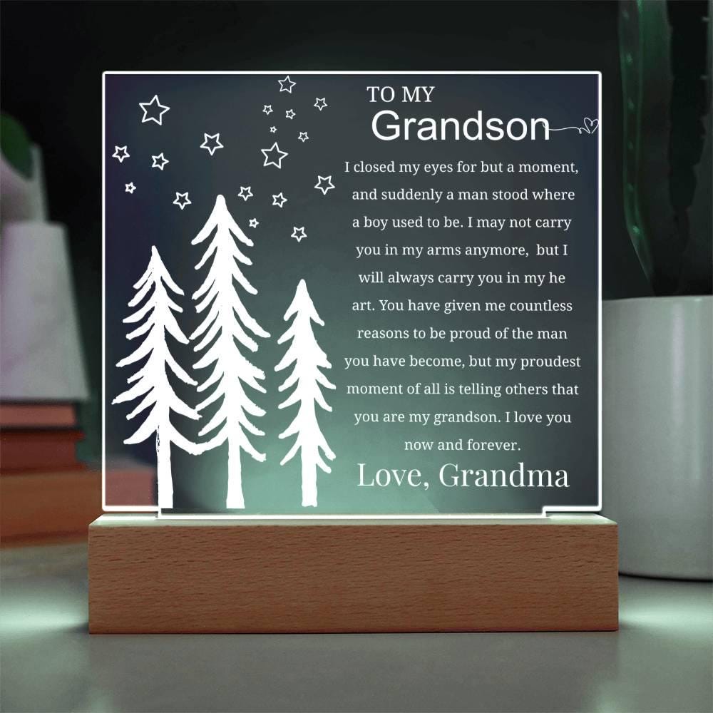 Personalized Grandson Gift Acrylic Plaque