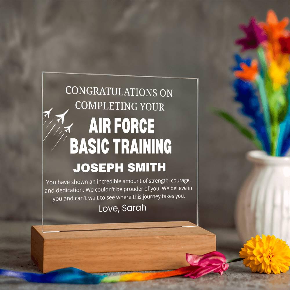 Air Force Basic Training Completion Gift Personalized Acrylic Plaque – view 10