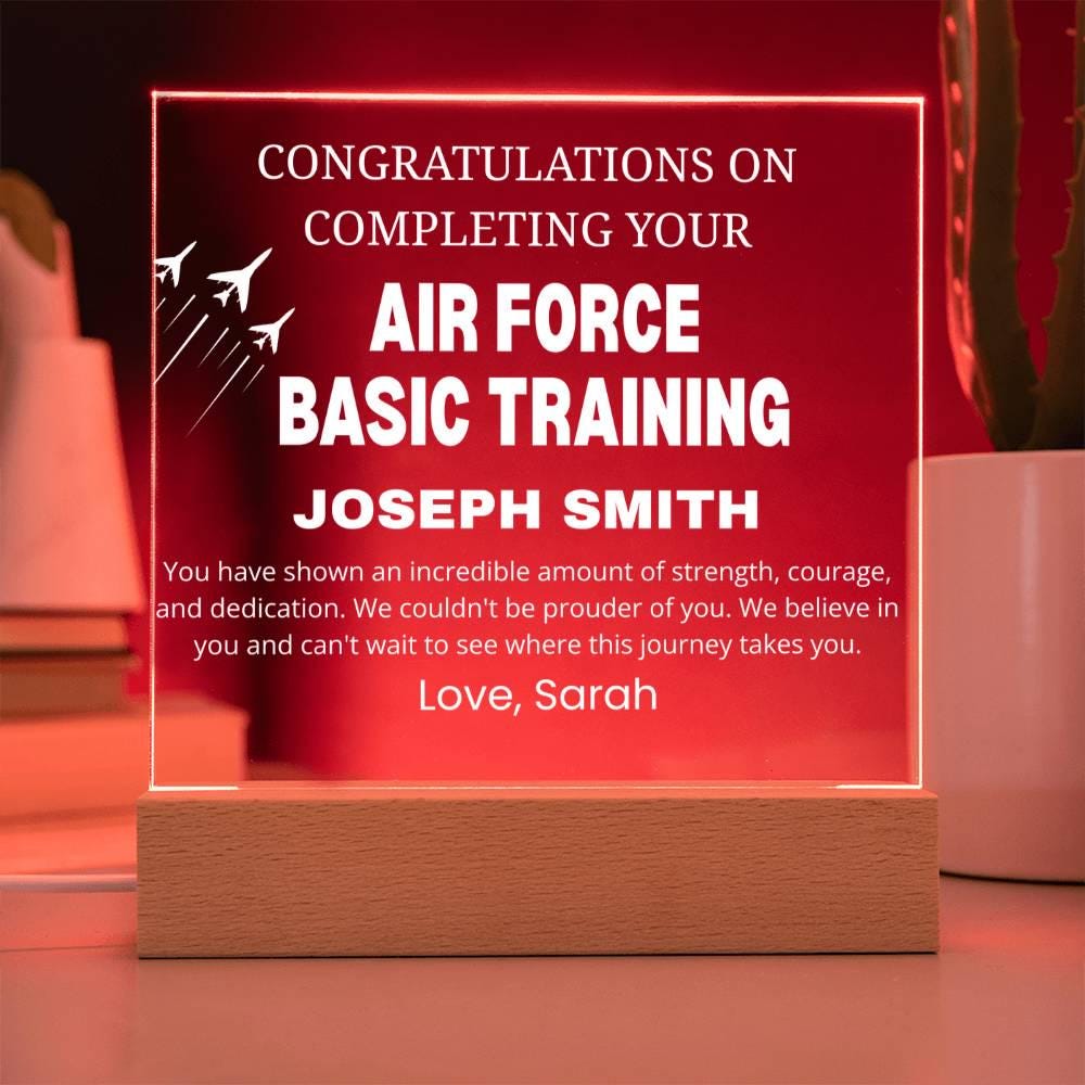 Air Force Basic Training Completion Gift Personalized Acrylic Plaque – view 3