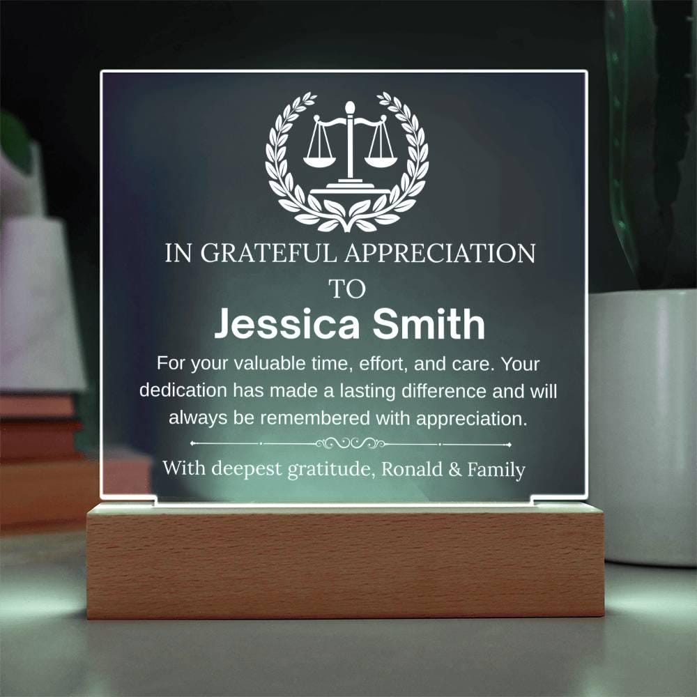 Personalized Law Appreciation Gift Acrylic Plaque – view 2