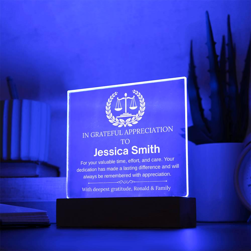 Personalized Law Appreciation Gift Acrylic Plaque – view 6