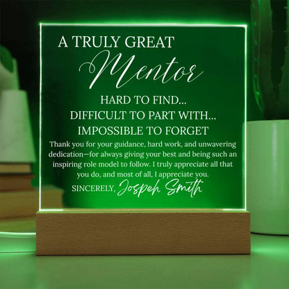 Personalized Mentor Gift Acrylic Plaque – Thank You Gift – view 4
