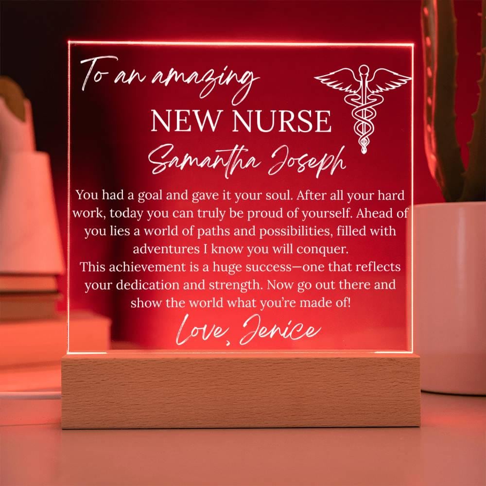 Personalized New Nurse Gift Acrylic Plaque – Nursing School Graduation – view 8