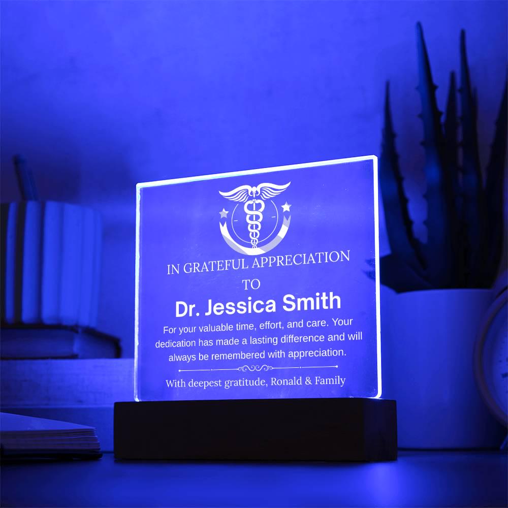 Personalized Doctor Appreciation Gift Acrylic Plaque – view 3