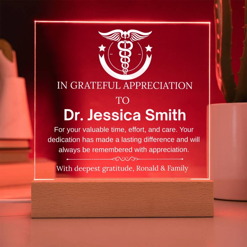 Personalized Doctor Appreciation Gift Acrylic Plaque – view 4