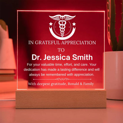 Personalized Doctor Appreciation Gift Acrylic Plaque – view 4