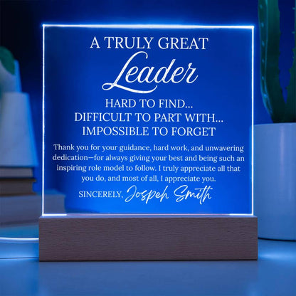 Personalized Leader Gift Acrylic Plaque – Coach Gifts – view 5