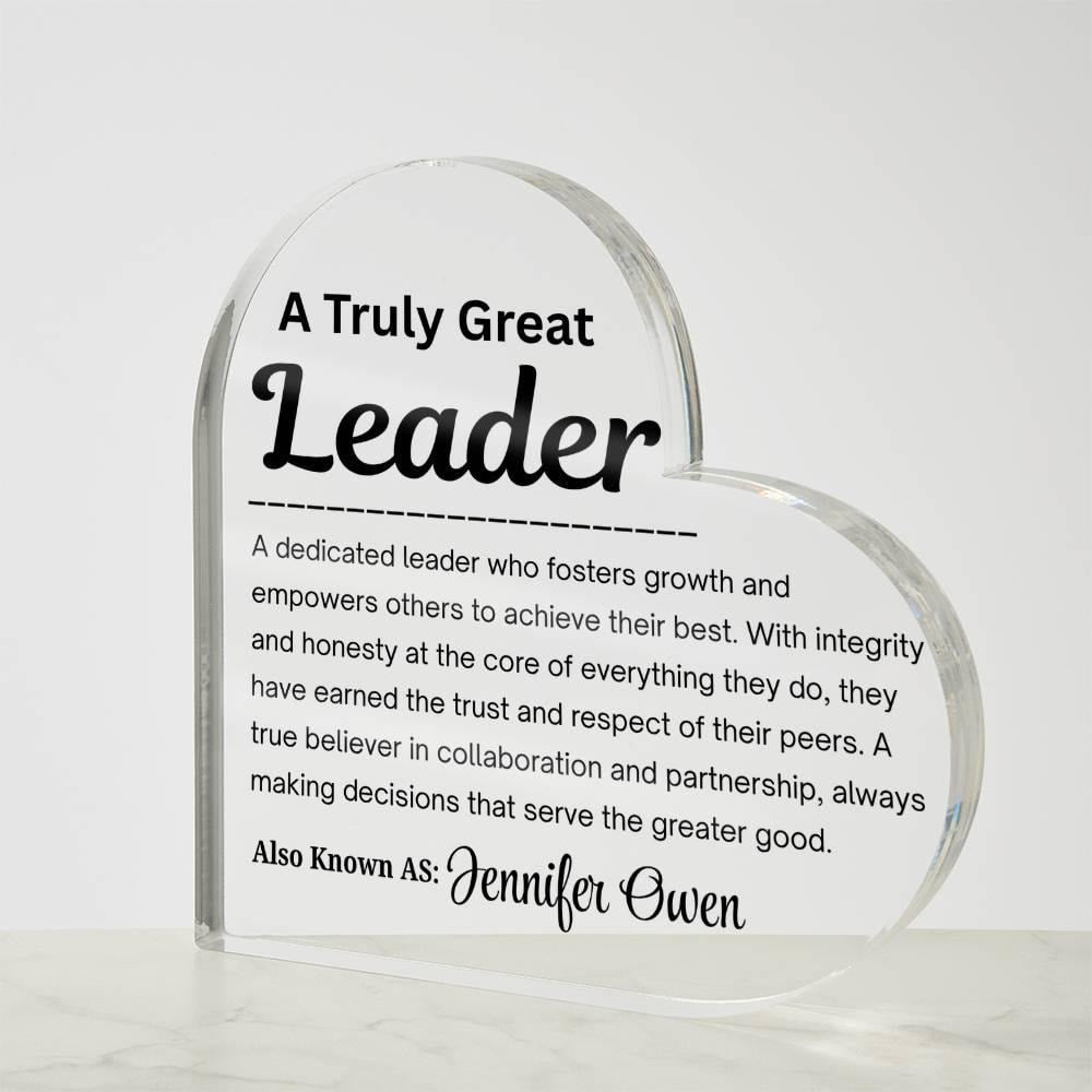 Personalized Leader Gift – Leadership Definition Plaque – Mentor Gift – view 3