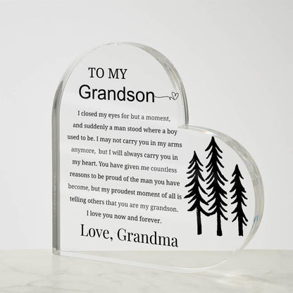To My Grandson Personalized Acrylic Plaque – Grandson Birthday – view 5